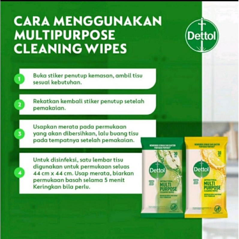 DETTOL Antibacterial Multi Purpose Cleaning Wipes