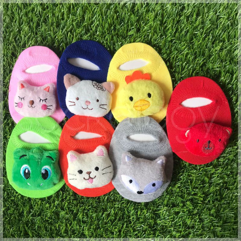 (Min. 3pcs @7.500) Kaos kaki bayi boneka antislip anti licin boneka 3D baby girl baby boy