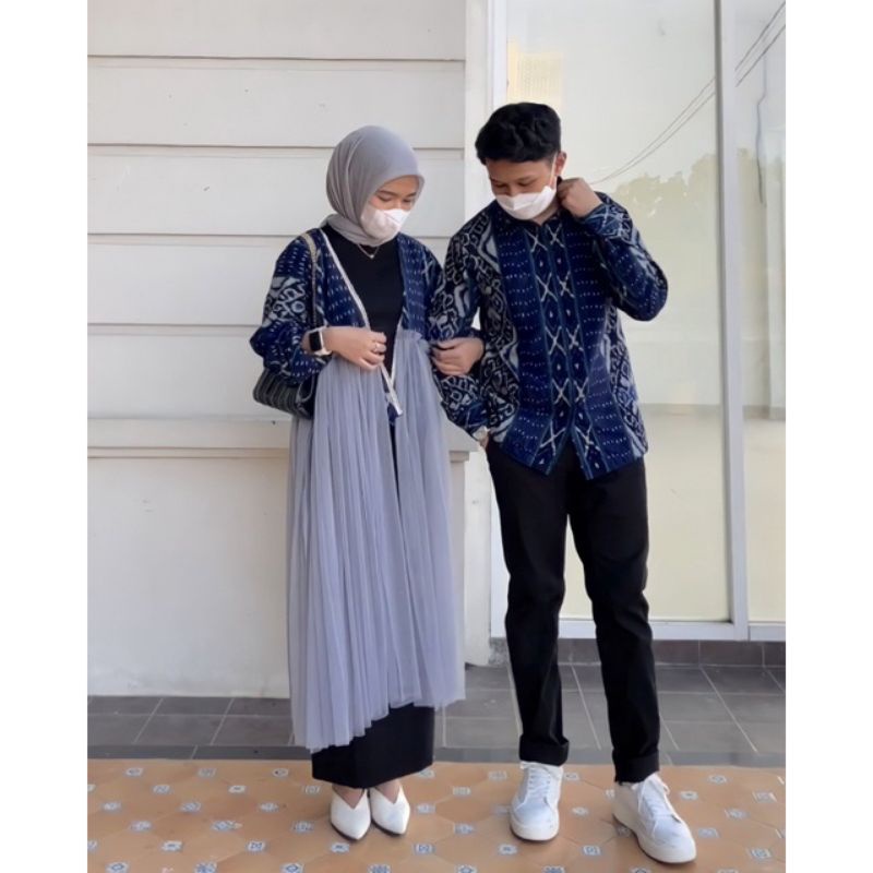 READY STOCK - BAJU TENUN COUPLE - SET COUPLE - DRESS TENUN - BAJU LEBARAN - DRESS TENUN - OUTER TENU