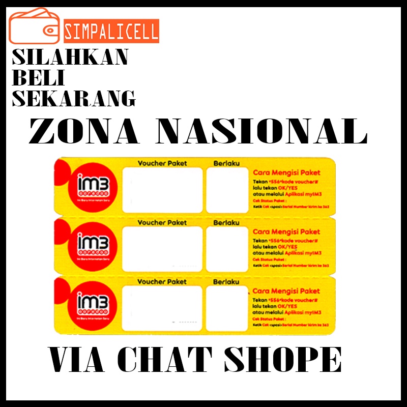 VOUCHER VOCER VOUCER VOCHER PAKET DATA PAKETDATA KOUTA INTERNET INDOSAT IM3 M3 ISAT UNLIMITED MURAH 