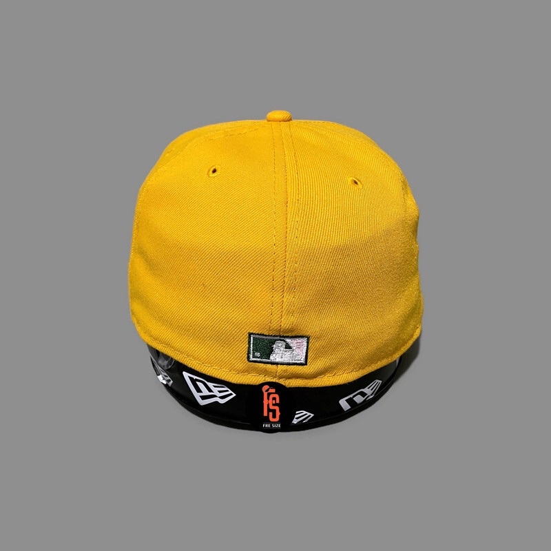 TOPI NEW ERA ORIGINAL 5950 WS 1973 OAKLAND ATHLETICS YELLOW UV PINK