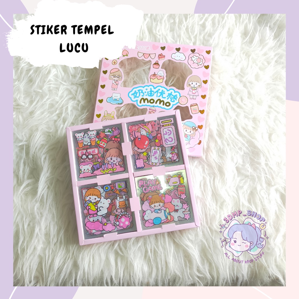 [2pc] STIKER KARAKTER SIAP TEMPEL (CUTTING) PINK VARIAN