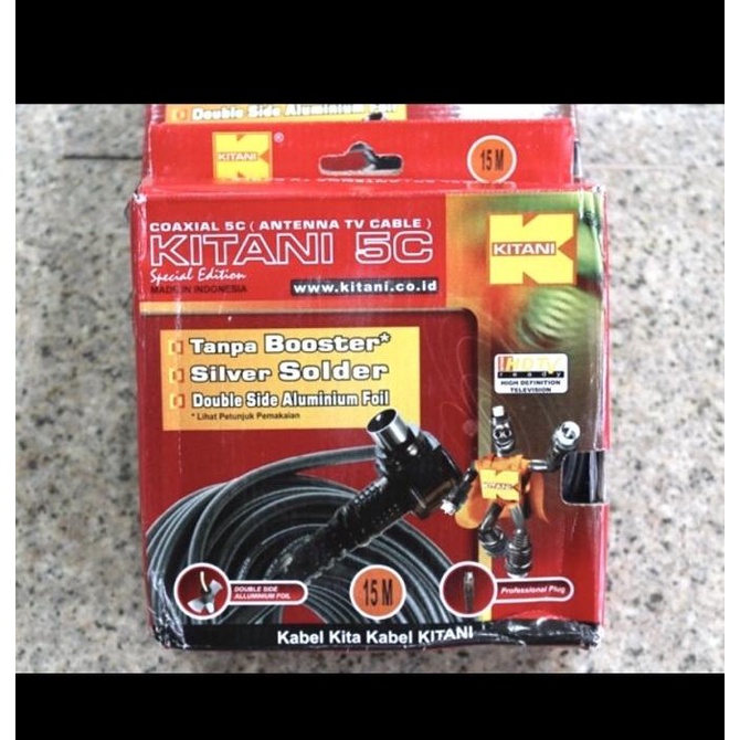 Kabel Antena KITANI Siap Pakai/KITANI kabel TV 15M ORIGINAL