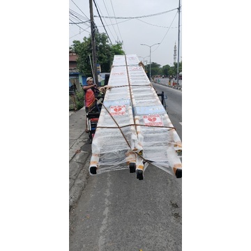 Packing Tangga Aluminium Bubble  Busa PE Dan Cargo