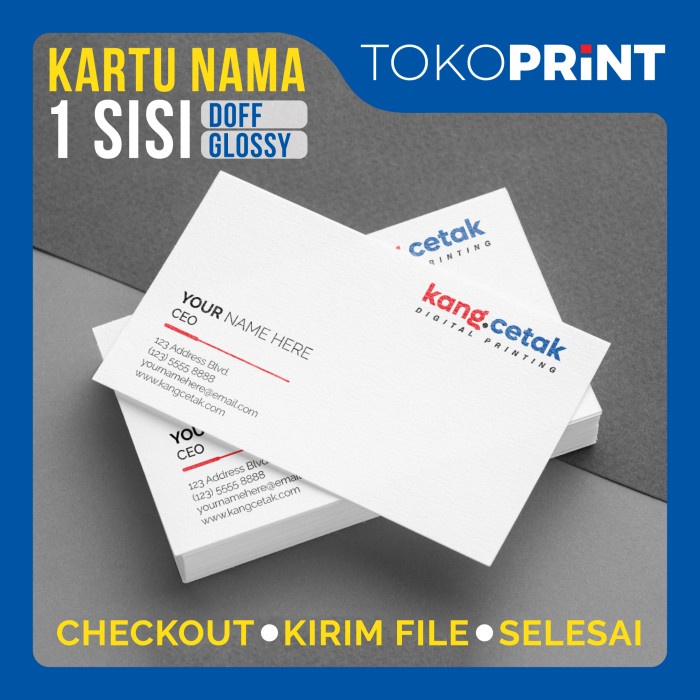 

GRATIS ONGKIR Kartu Nama 1 Sisi / Business Card / ID Card / Cetak kartu nama murah Code 2844