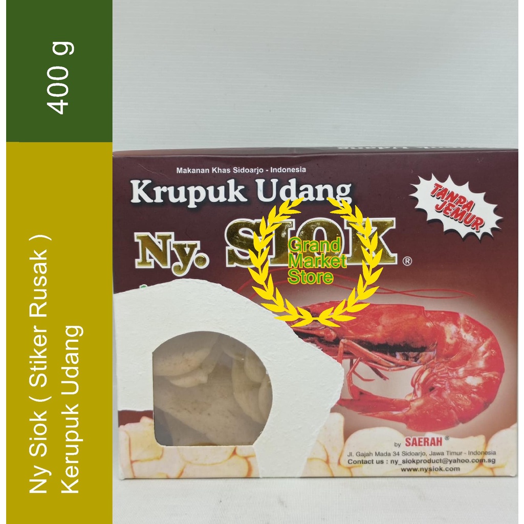 

Ny Siok Krupuk / Kerupuk Udang 400 gr Shrimp Crackers Kemasan Box