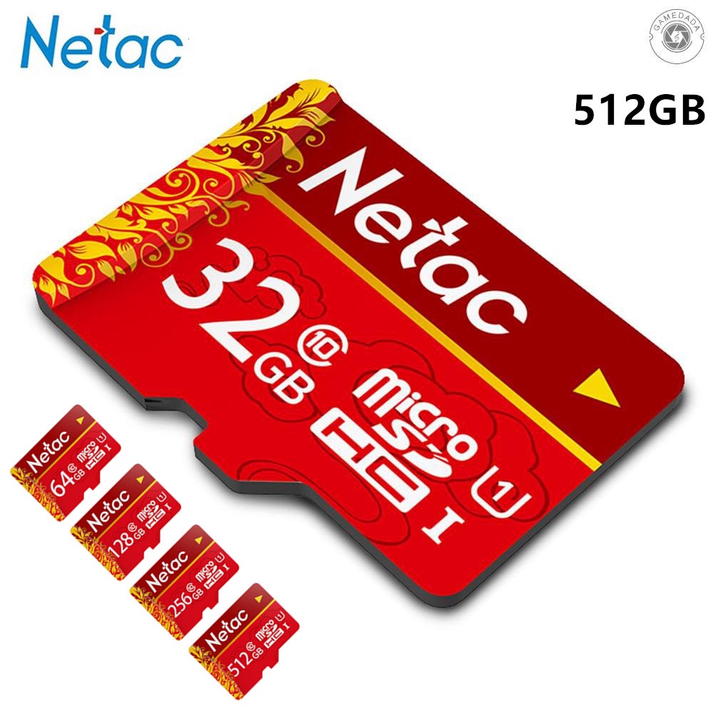 Netac Micro SD Memory Card U1 C10 512GB 256GB 128GB TF Card Monitoring Kamera Kartu Penyimpanan