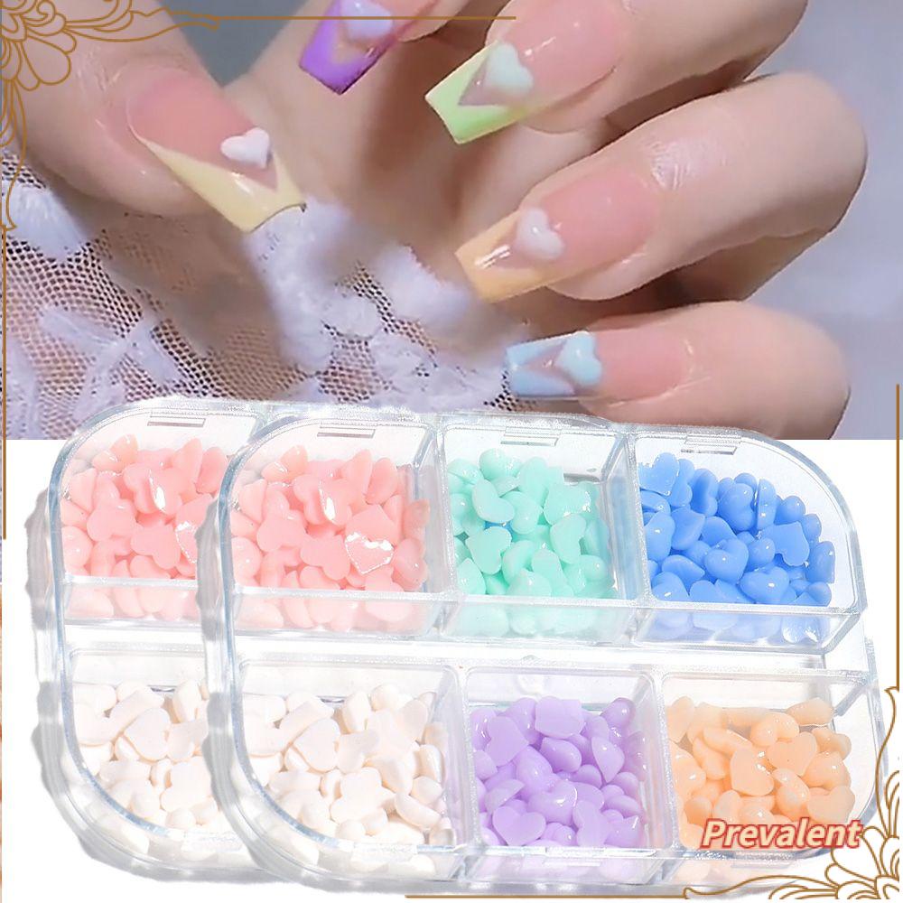 Preva Dekorasi Nail Art DIY Manicure Ungu Biru Putih Pink 3D