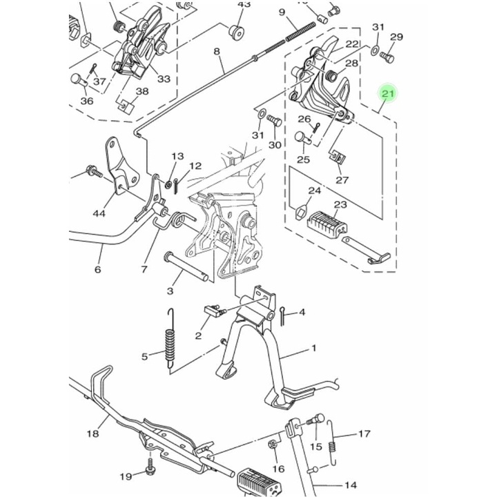 BRACKET BREKET DUDUKAN FOOTSTEP STEP BELAKANG KIRI JUPITER Z NEW ASLI ORI YAMAHA 31B F7430 00