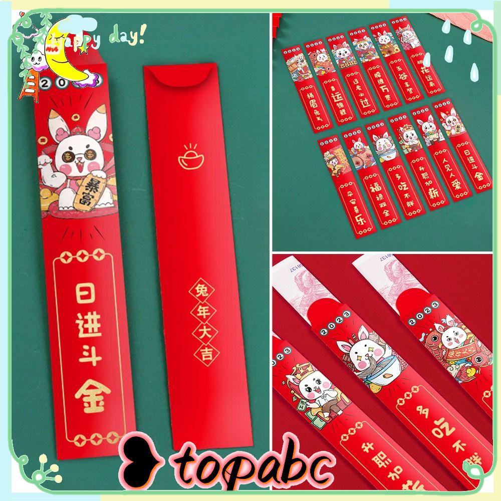 Top 12pcs Amplop Merah Multi-Gaya Berharap Hadiah Amplop Merah Imlek Paket Merah