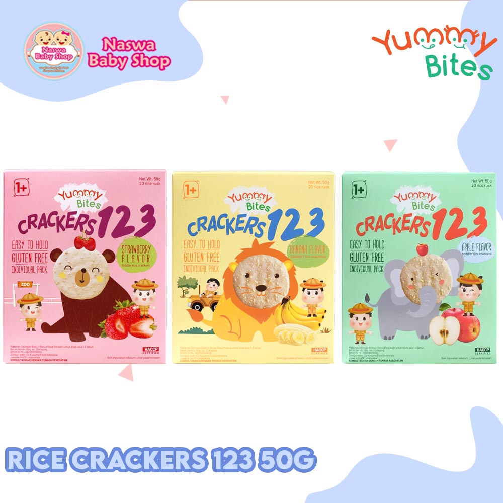 Jual Yummy Bites Rice Crackers 123 Cemilan Anak 1 Tahun+ 50 g | Shopee ...