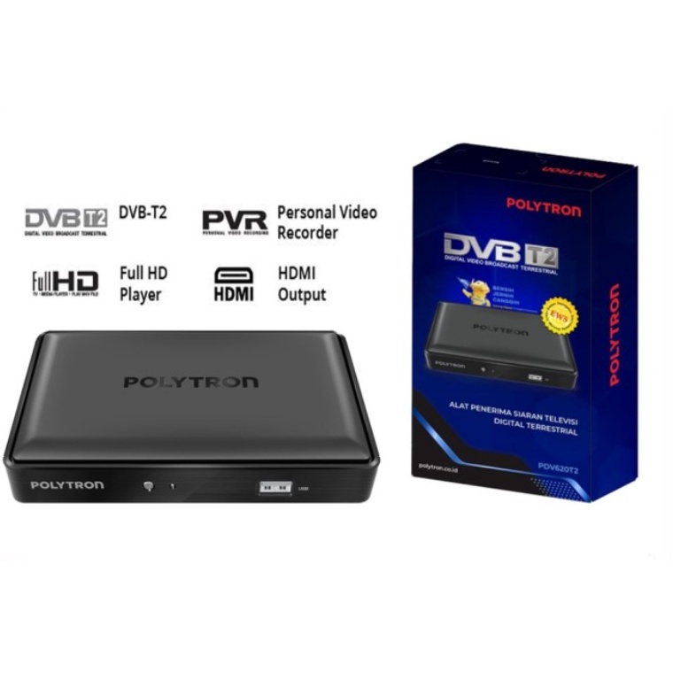 Jual Set Top Box Digital DVB T2 / STB Polytron PDV 620T2 Shopee Indonesia