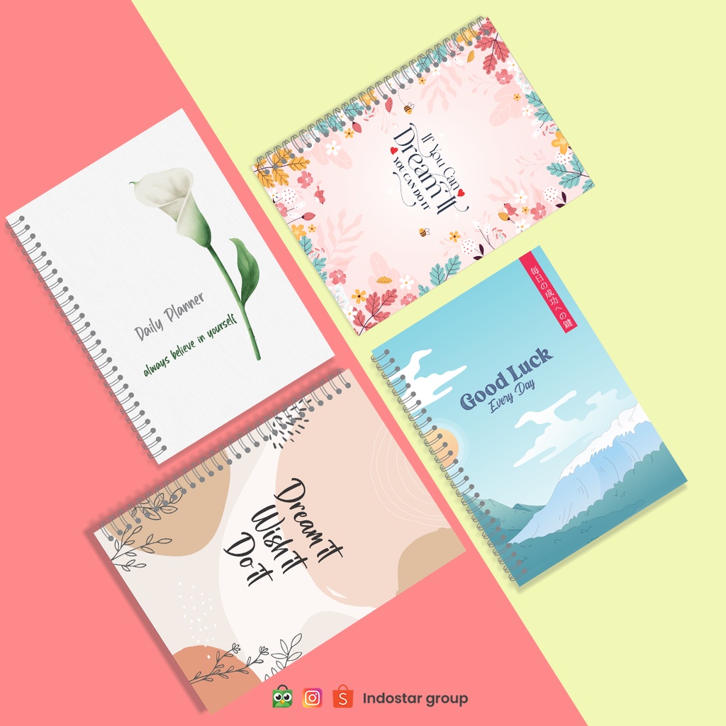 

Notebook A5 Spiral | Buku catatan Aesthetic Lucu | Notebook Journal