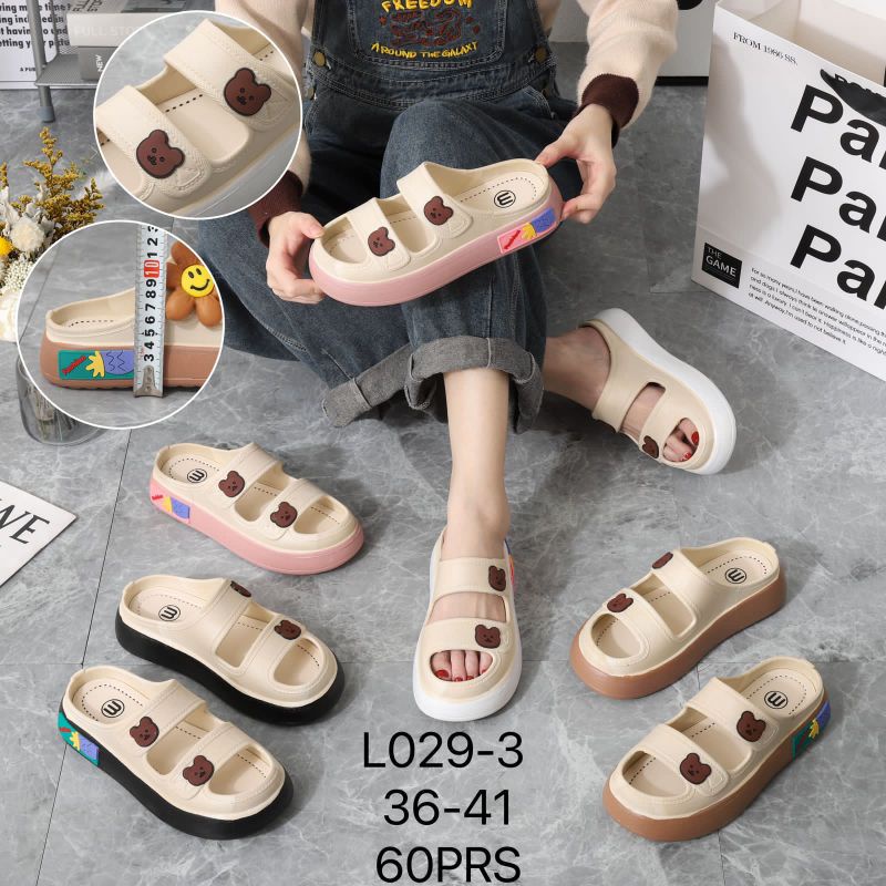 Sandal wedges selop wanita Terbaru HYS 029-2/sendal karet jelly perempuan kekinian