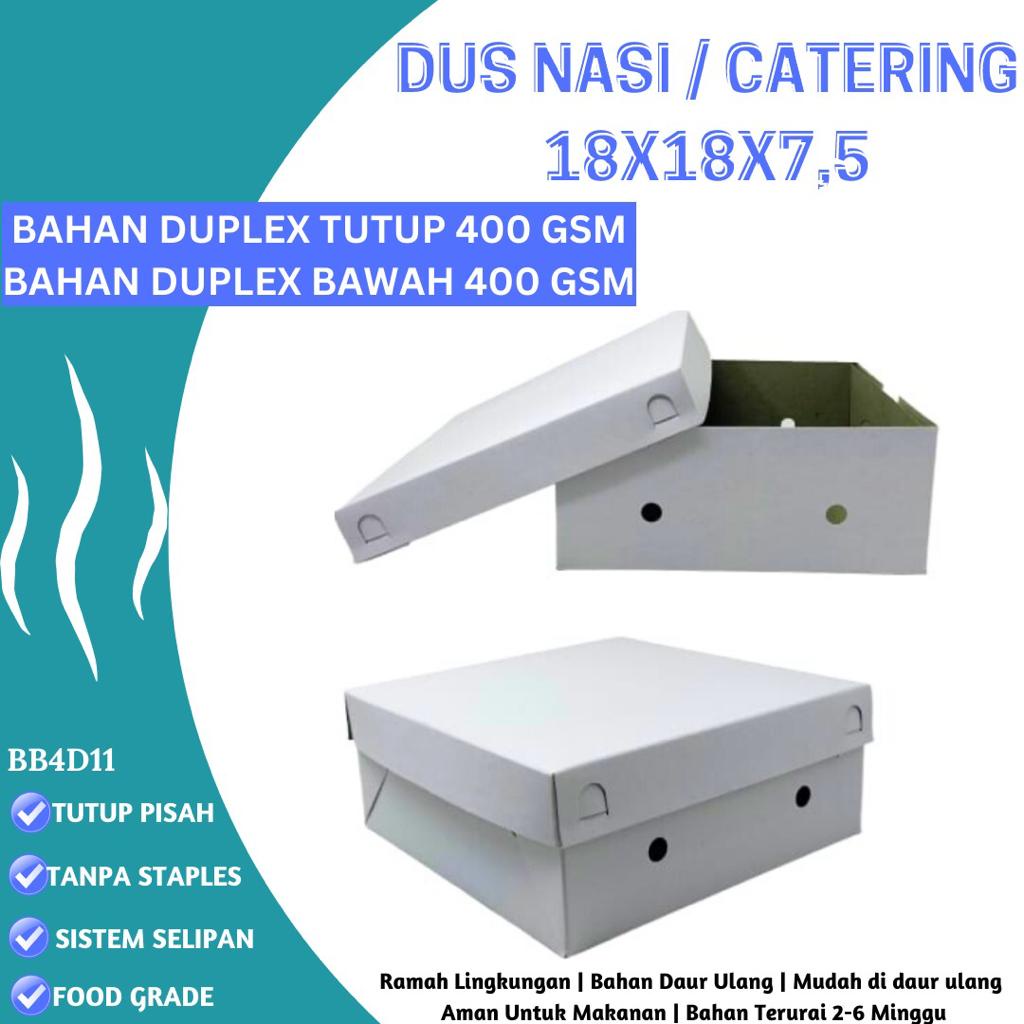 Box Nasi Kotak Dus 18x18 Tebal 400 Gsm (BB4D11-18X18X7.5 Cm)