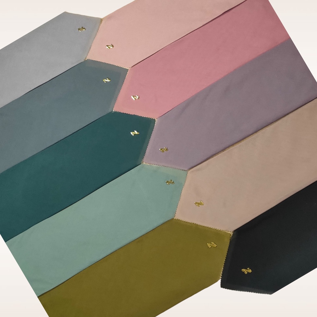 Hijab Segiempat Polos Voal Premium Lasercut By Zenobia Scarves