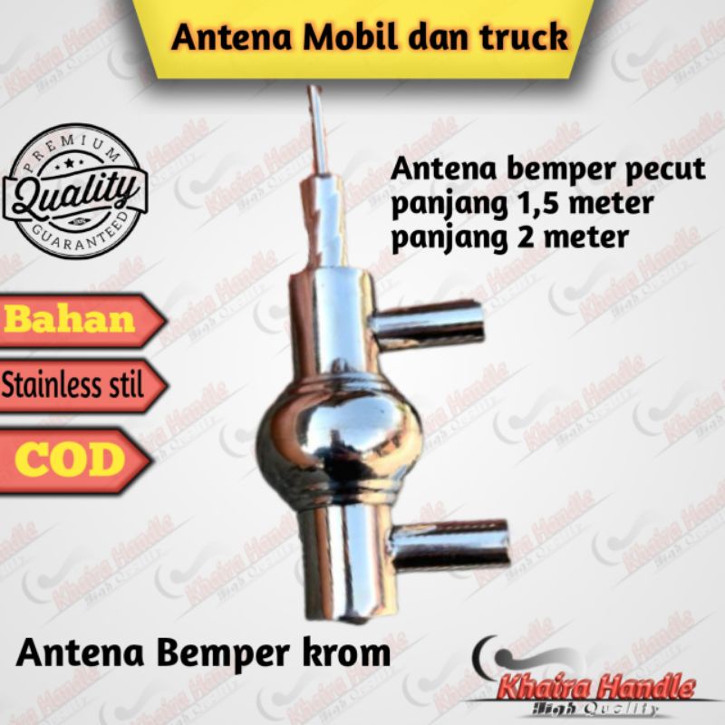 Antena bemper mobil variasi pecut panjang 1meter dan 1,5meter  universal asesoris antena spion varia