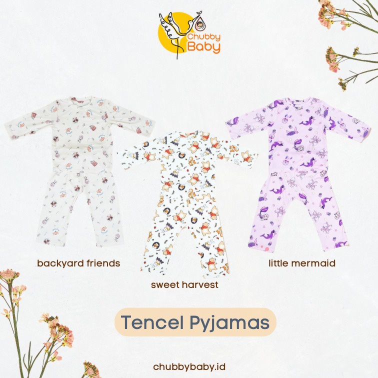 Long Sleeve Tencel Pyjamas | Setelan Panjang Tencel