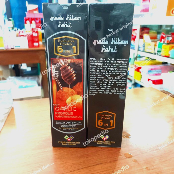 CV PRIMA HERBAL madu hitam pahit 6 in 1 plus garlic cv prima herbal semesta original
