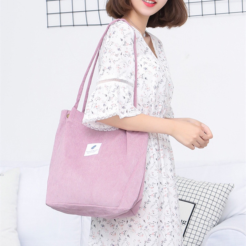 PEARCE Totebag Tas Tote Totorduroi Wanita Lucu Vintage Aesthetic Tote Bag You Need This One Remaja Corduroy Model Garis Tebal Kancing Magnet Import Korean Style Chikoisme NR