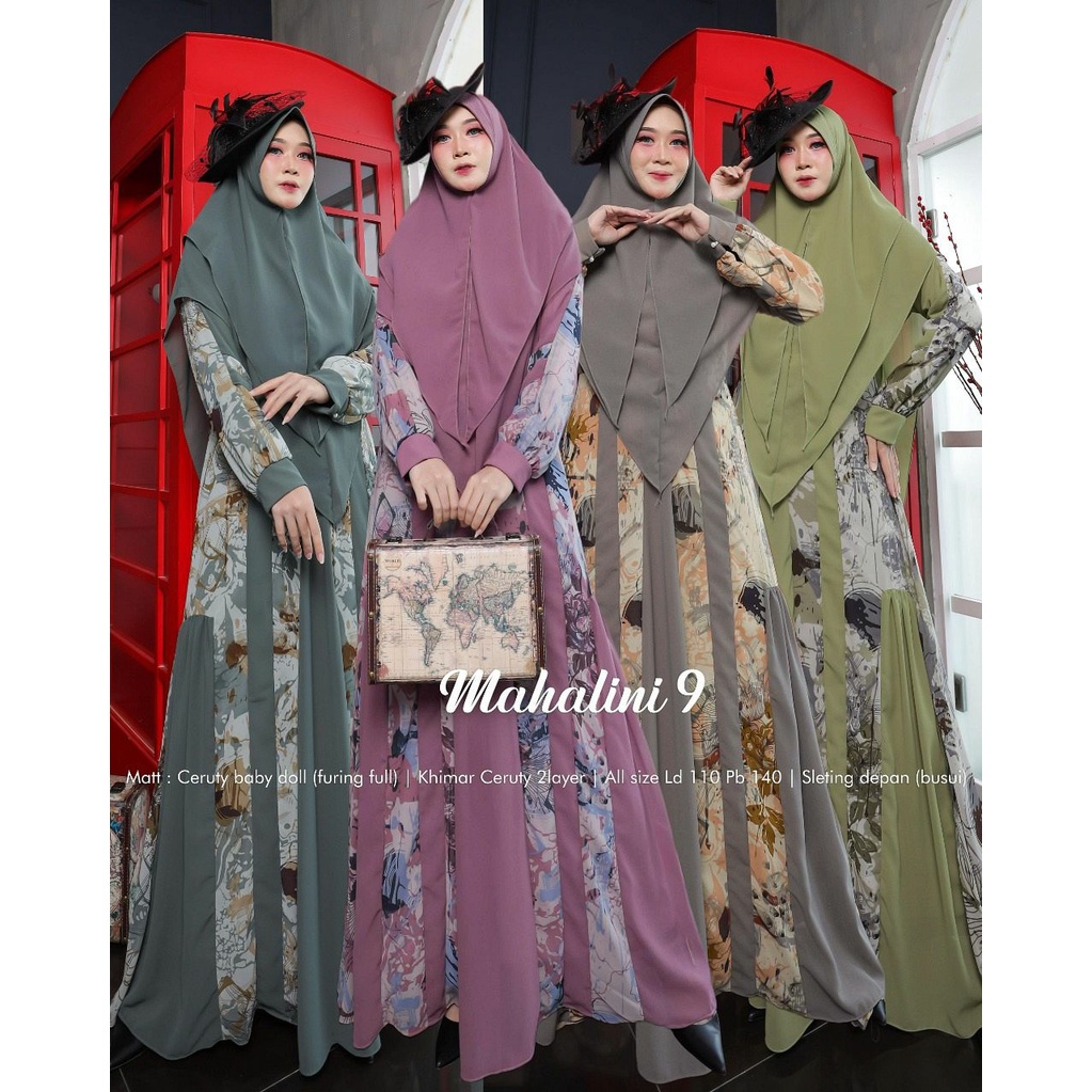 GAMIS SYARI KONDANGAN MAHALINI (VOL 9) SET KHIMAR