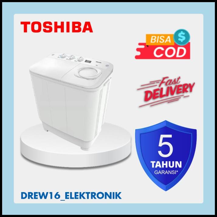 Mesin Cuci 2 Tabung Toshiba Vh-H75Mn. 7.5 Kg