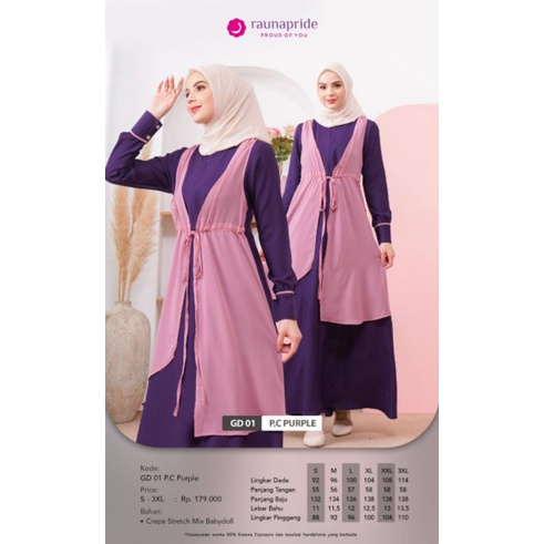 Rauna Gamis Terbaru RGD 01 / Gamis Jumbo / Fashion Muslim