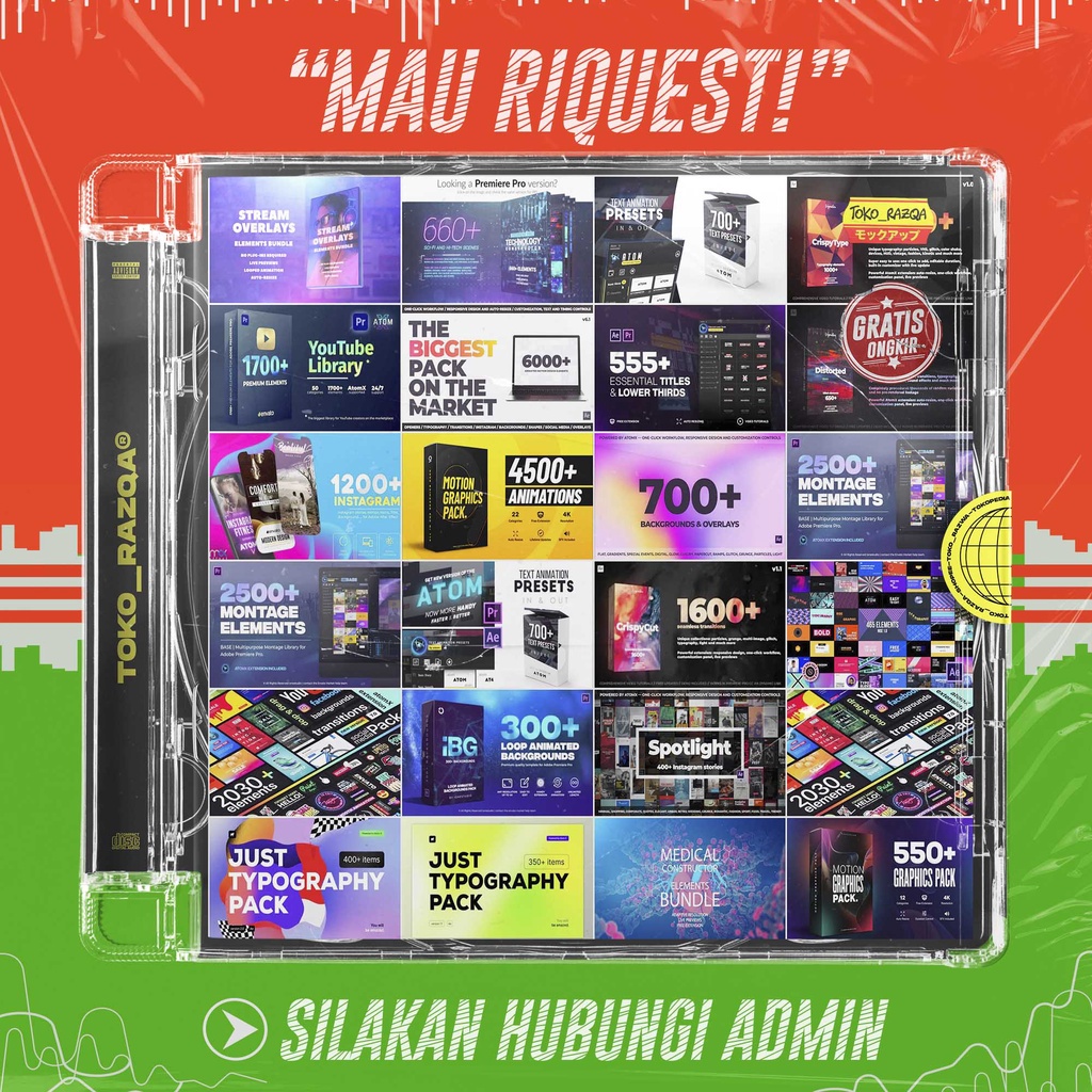 Jual 29 Bundle Pack AtomX Extension After Effects Premiere Pro