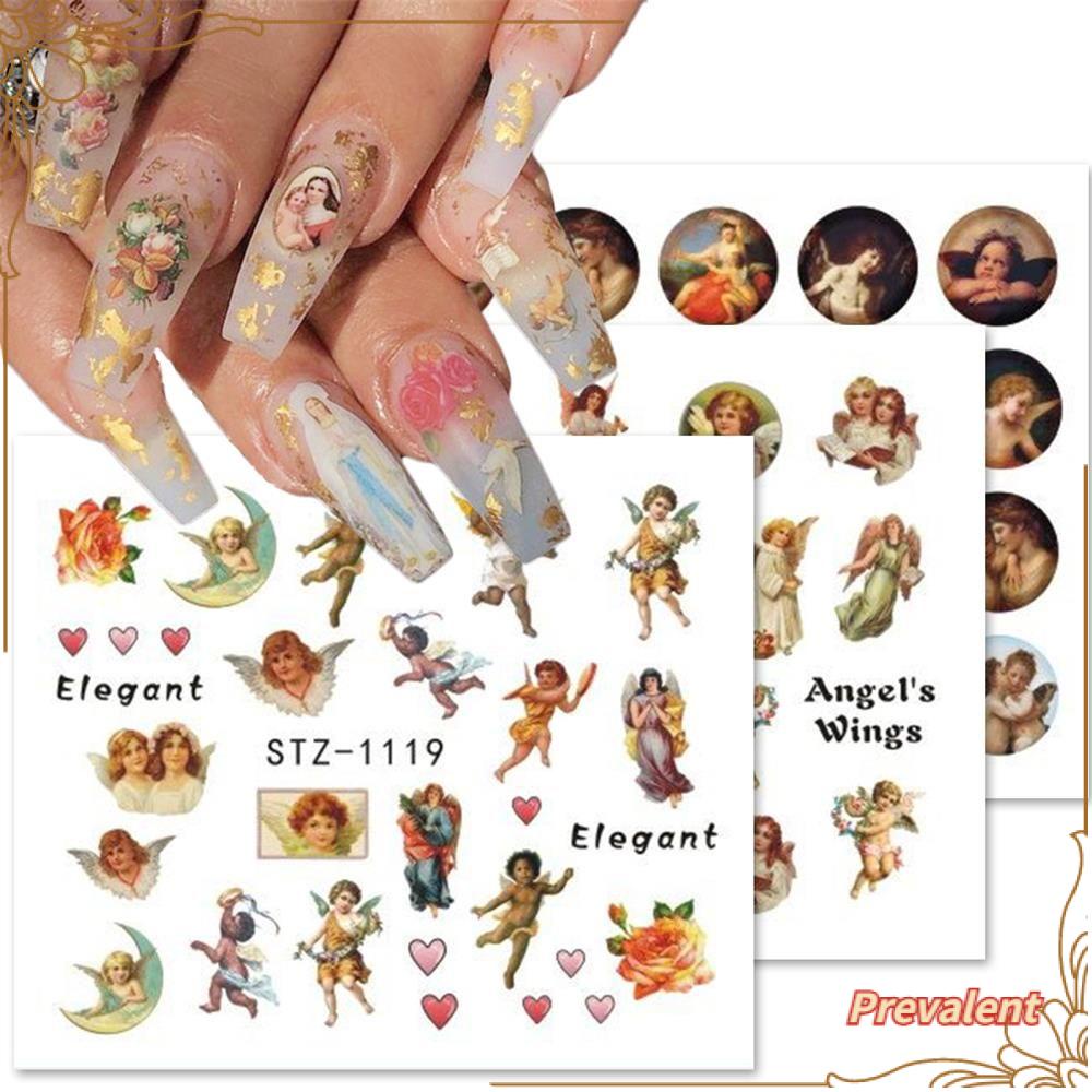 Preva Angels Stiker Hiasan Kuku Manicure Decor Transfer Decals Cupid Stiker Kuku