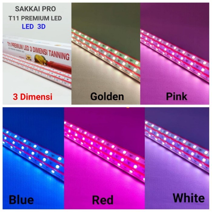 Lampu Tanning 3 Baris T11 800 LED Aquarium 5 Mode Warna SAKKAI PRO