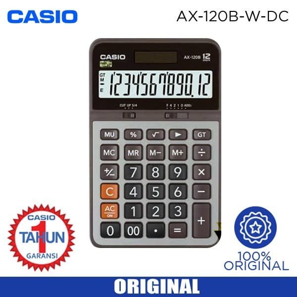 

CALCULATOR CASIO AX-120B - KALKULATOR DESKTOP AX 120 B ORIGINAL MEJA BEBAS ONGKIR