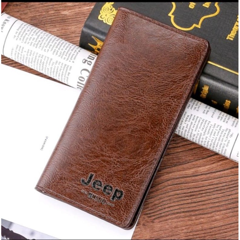 DOMPET LIPAT PANJANG PRIA JEEP SULTAN DOMPET IMPORT DOMPET KULIT FASHION LONG WALLET