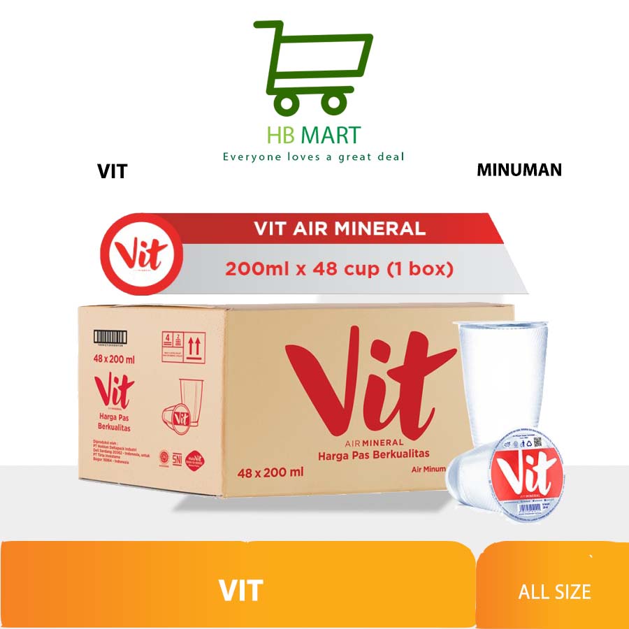 

KHUSUS OJOL VIT Air Mineral Cup 200ml x 48 cup (1 box)