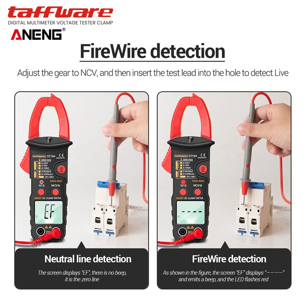 ANENG Taffware ST184 Digital Clamp Multimeter Temperature Probe