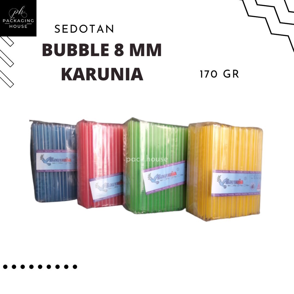 Sedotan Bubble 8 mm | Sedotan Bubble Salur 8 mm | Sedotan Bubble Murah | Sedotan Bubble Warna Warni 