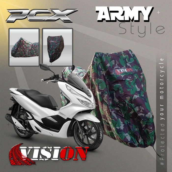 COVER MOTOR VISION ADV PCX CBR NMAX AEROX VARIO BEAT ARMY LORENG 44
