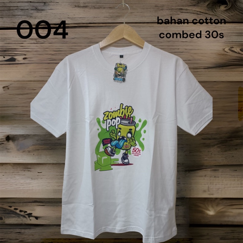 baju polos gambar DTF bahan cotton combed 24s unisex kode 004