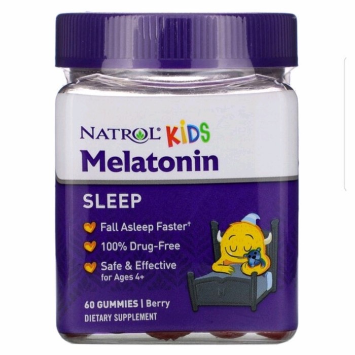 Natrol Kids Melatonin ages 4 & up berry 60 gummies