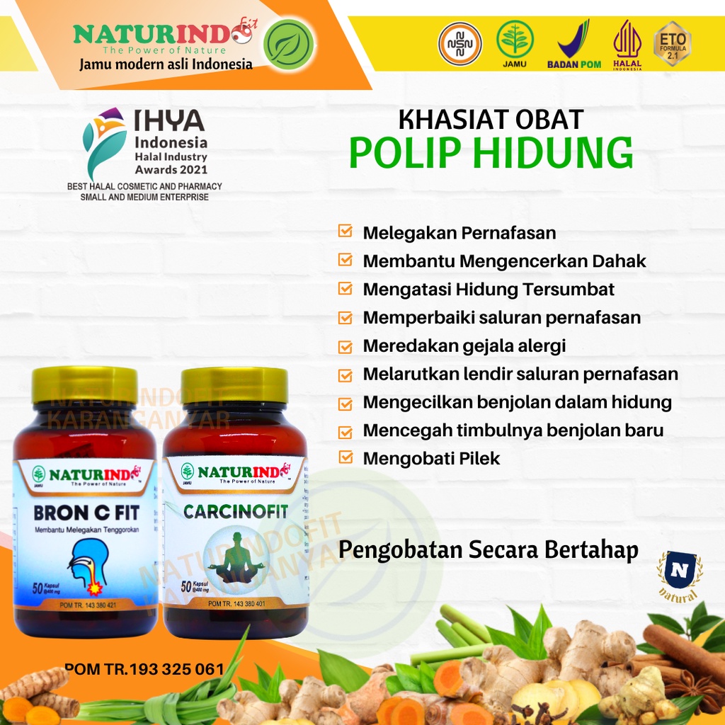 Obat Polip Hidung Sinusitis Sinus Retensi Mukokel Hidung Mampet Tersumbat Benjolan Bengkak Carcinofit Bron C Fit