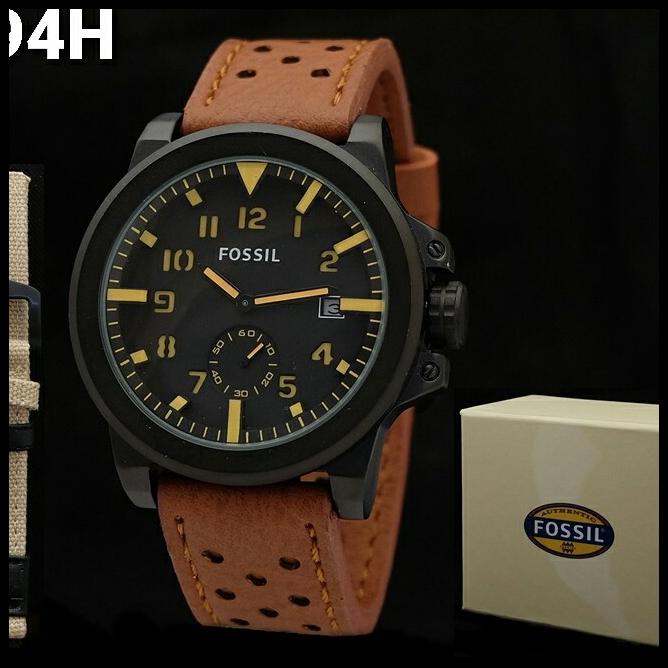 Jam Tangan Pria Fosil Analog Kulit / Fashion Pria