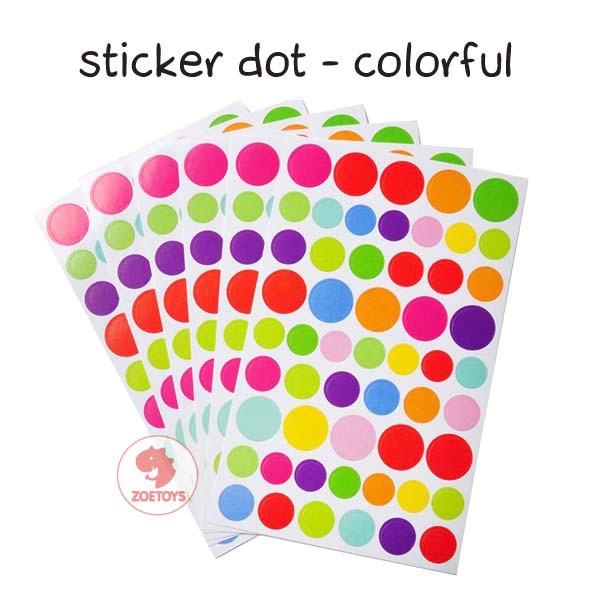 Zoetoys Sticker Dot a Dot - T&amp;J | Label Color Dot 114 Activity | Stickers Hadiah Tempelan Apresiasi