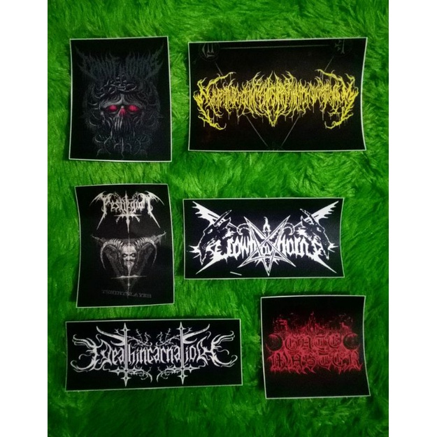 6PCS STIKER BLACK METAL ANTI AIR