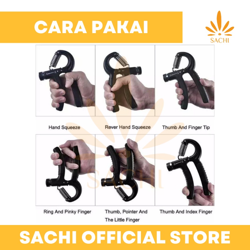 Handgrip Hand Grip Alat Latihan Penguat Pembesar Otot Lengan Tangan Jari Adjustable Power Alat Bantu Olahraga Taining Gym Fitnes Fitness Portable