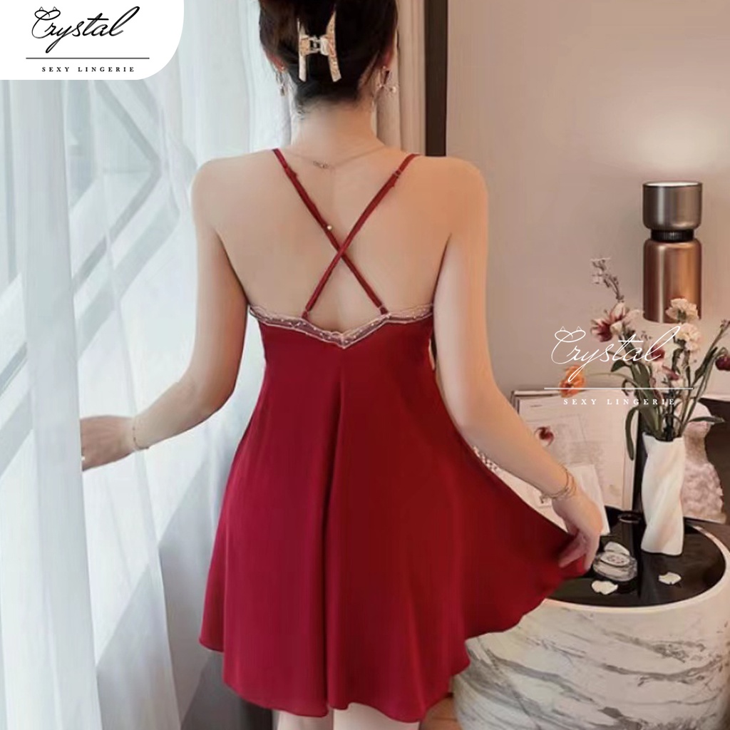 Sexy Lingerie dress baju tidur satin sexy wanita / Lingerie sexy satin nightdress sexy girl baju tidur lingerie 177