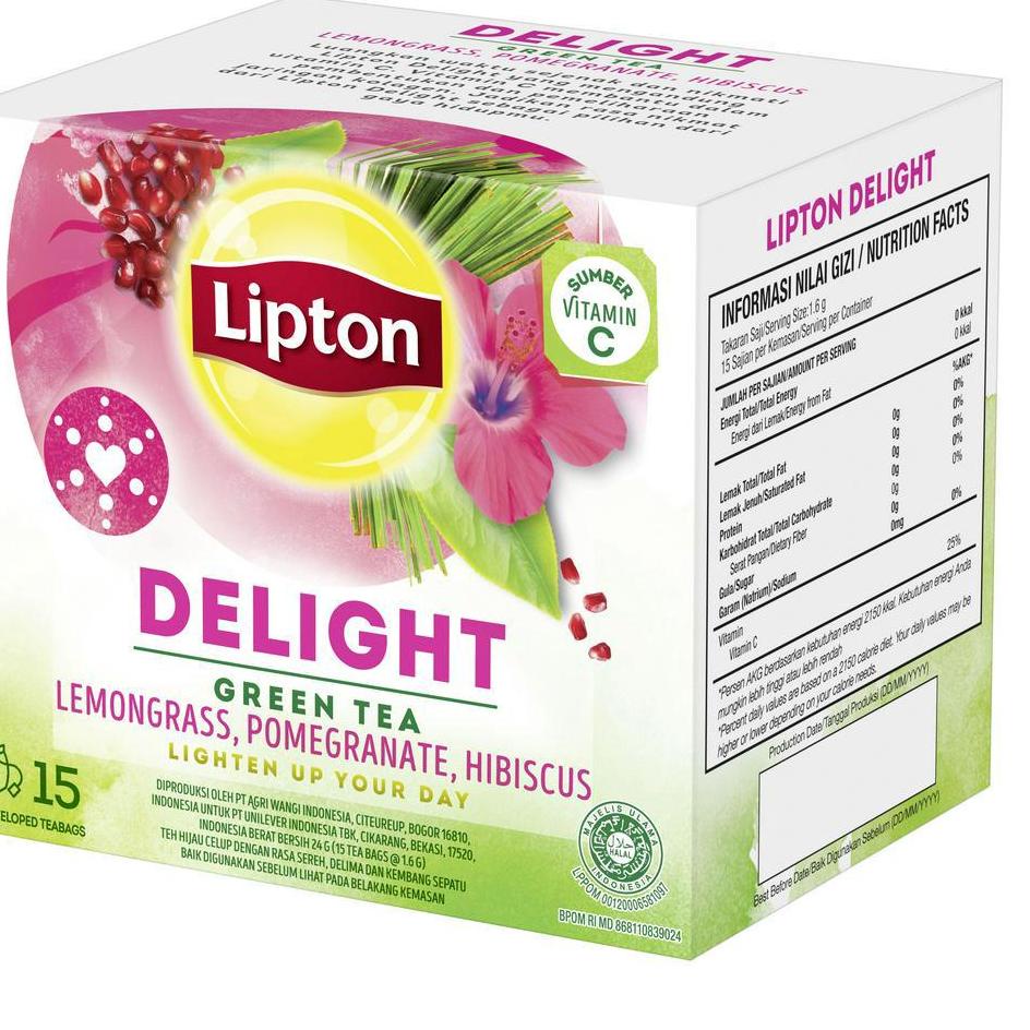 

➺Terupdate✽ LIPTON DELIGHT TEH HIJAU CELUP 15S 64