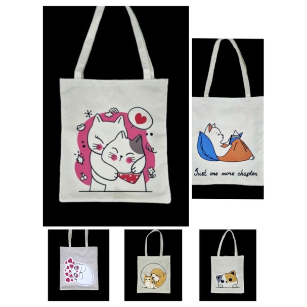 Arifirn Tas Tote Cat NK - Tote Bag Wanita dan Pria Murah