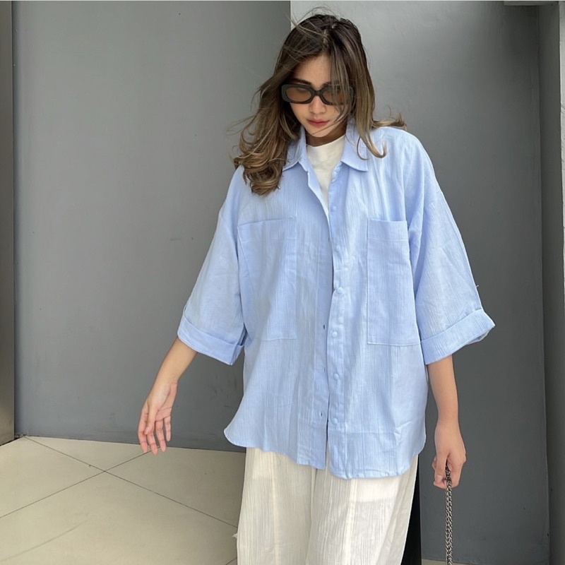 MIO OVERSIZE LINEN SHIRT