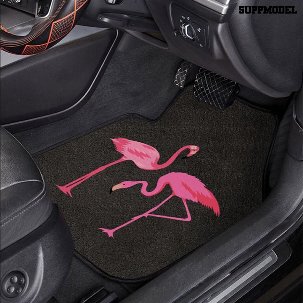 [Auto] Alas Lantai Mobil Motif Lively Flamingo PVC Anti Kotoran Lantai Depan Karpet Liner Untuk Kendaraan