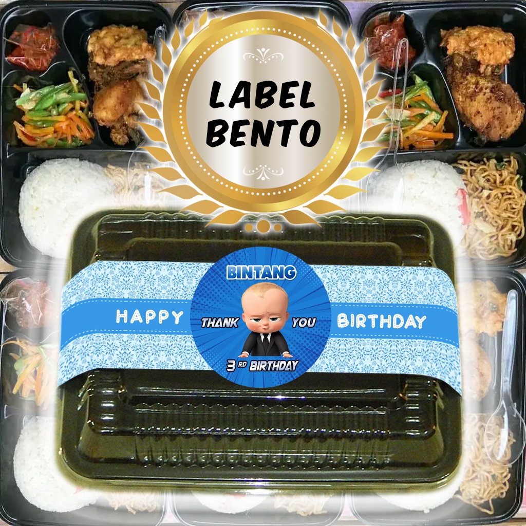 

BABY BOSS - LABEL BENTO / LABEL AQIQAH / LABEL NASI BENTO ULTAH ULANG TAHUN