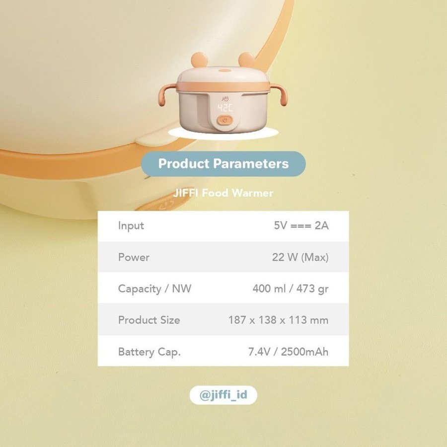 JIFFI Portable Food Warmer | Penghangat Makanan Bayi